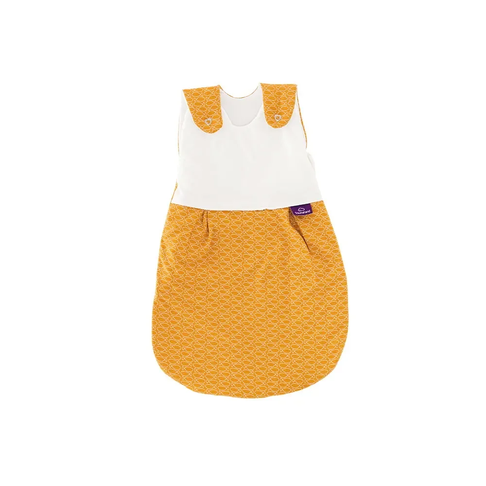 "Träumeland Liebmich Baby Schlafsack, Schlummersack, Innenschlafsack - Fische Gold, Grösse: 62/68 image"
