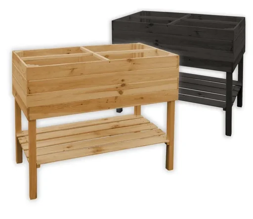 "Balkon-Kräuterbeet auf Beinen honigbraun image"