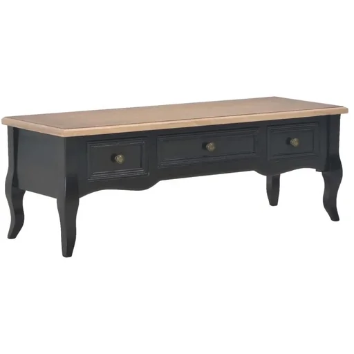 "TV-Schrank 100x35x35 cm Holz schwarz image"
