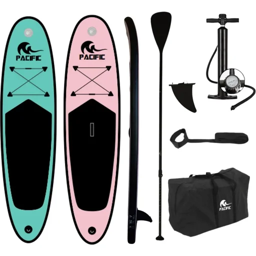 "DUOSET! Pacific Sup Board Love Edition - für Sie und Ihn - extra stabil - 285 cm - 6 Stück - rosa/grün image"