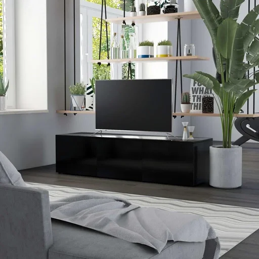 "TV-Schrank 120x34x30 cm Spanplatte schwarz image"