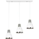 3er Hängeleuchte Deckenstrahler Industrie Vintage E27 40W Küche Bar Metall weiß ?13 x H16 cm (ohne Birne)