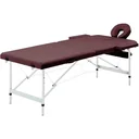 Klappbarer Massagetisch 2 Zonen Aluminium lila