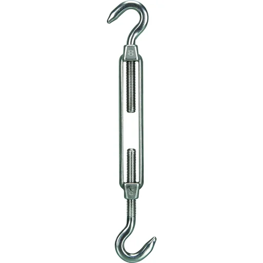 "Spannschloss, Edelstahl, 190-270 mm, 2 Haken, für Kabel und Sonnensegel image"