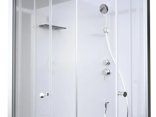 "Komplettdusche "Silver Round" 90 x 90 x 217 cm image"