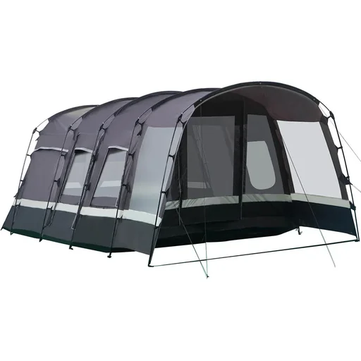 "Campingzelt für 8 Personen - 4 Fenster - wasserdicht - Stahl/Polyester - Grau - 5,8 x 3,2 x 2,15 m image"