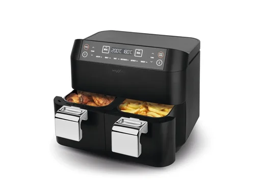 "Heißluft-Fritteuse mit Doppelkorb, 2 x 3,8 l image"