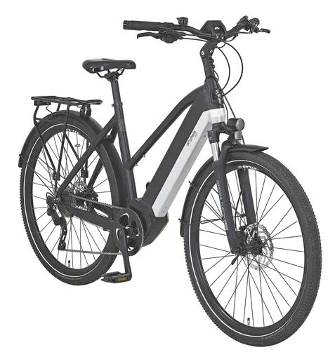 "Damen E-Bike 28 Zoll, Rahmenhöhe 52 cm, 10-Gang Kettenschaltung, silber matt, eSUV 22.ETS.15 image"