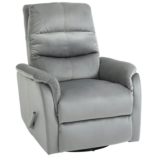 "Relaxsessel Liegesessel TV Sessel mit Wippenfunktion Einzelsofa 140° neigbar Fernsehsessel Polyester Grau 80 x 102 x 100 image"
