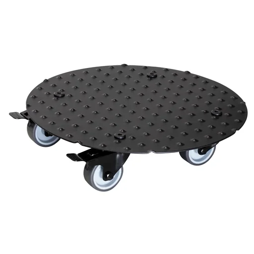 "Multi Roller MR 7007, Ø 30 x 7,5 cm, softe Rollen Ø 50 mm, Gleitlager, 2 Bremsen, Alu Riffelblech, Tragkraft 150 kg image"