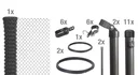 Maschendrahtzaun als Zaun-Komplettset, zum Einbetonieren, anthrazit-metallic, Höhe 80 cm, Länge 25 m