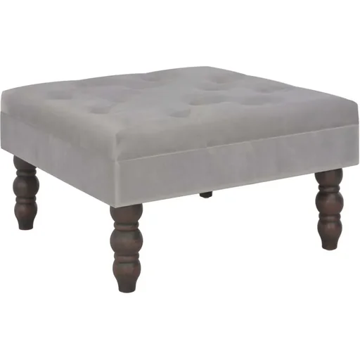 "Hocker 60x60x36 cm Samt dunkelgrau image"