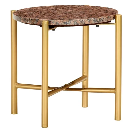 "Couchtisch 40x40x40 cm echter Stein mit Marmortextur braun image"