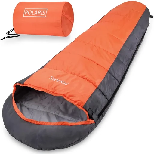 "Polaris Mumienschlafsack orange - 210x75cm bis -7°C image"