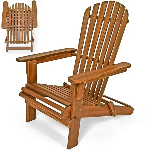 Adirondack Gartenstuhl Liegestuhl Akazienholz faltbar