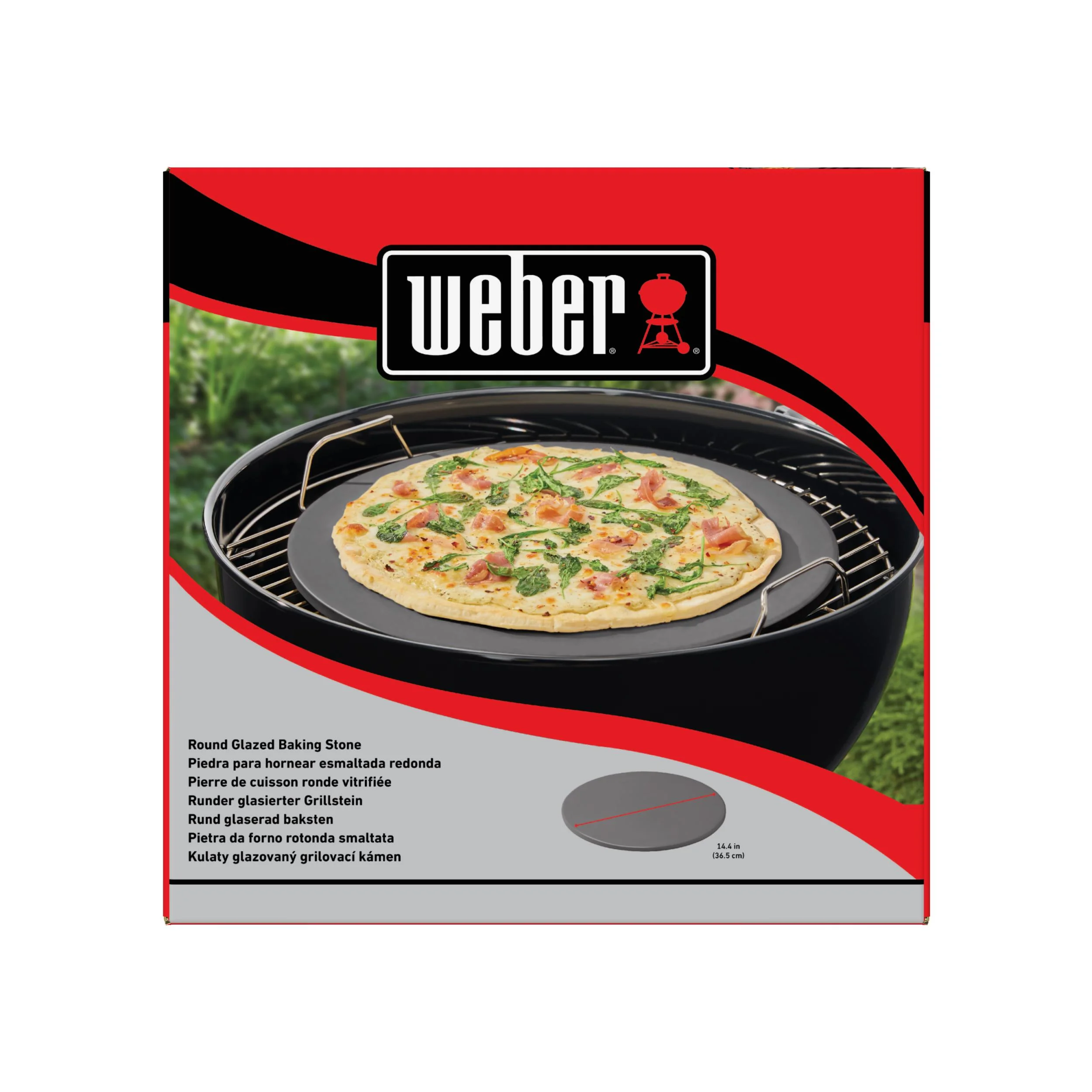 Glasierter Pizzastein rund Ø 36 cm