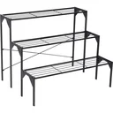 Blumentreppe Blumenständer Pflanzenständer Blumenregal Blumenbank Metall Schwarz 85 x 65,5 x 66 cm