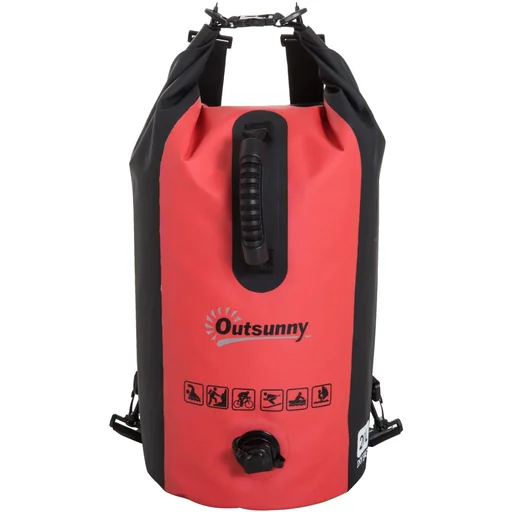 "Wasserdichter Rucksack Tasche Beutel Packsack mit Handybeutel 20L Rot image"