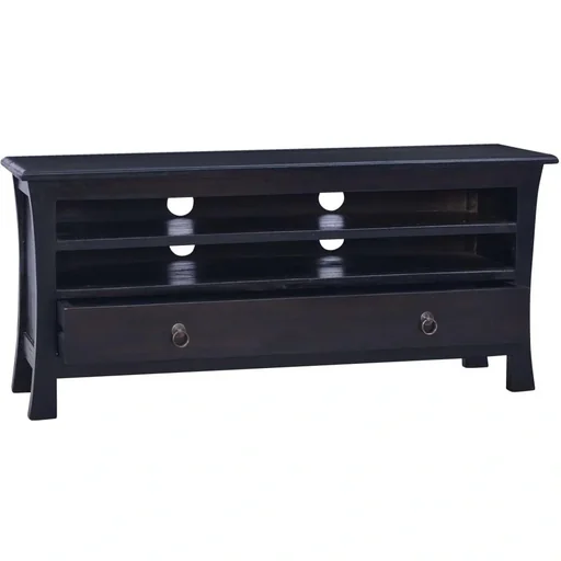 "TV-Schrank 100x30x45 cm massiv Mahagoni hell kaffeefarben image"