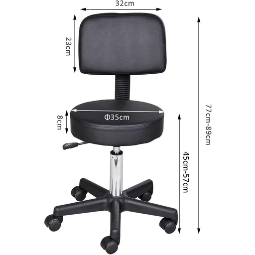 "Rollhocker Kosmetikhocker Drehhocker Profi Salon image"