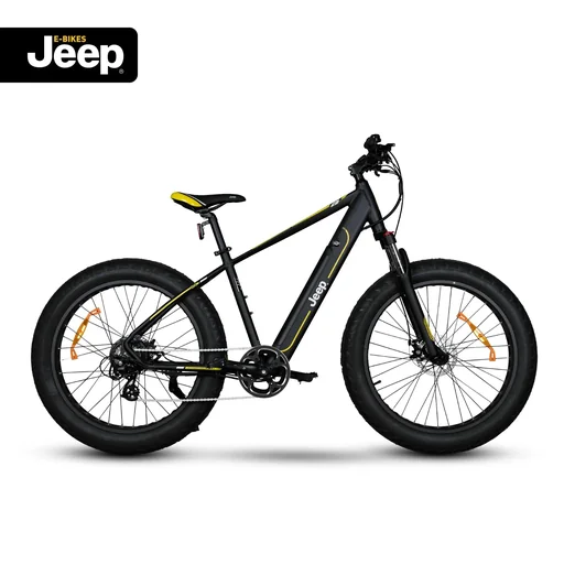 "Unisex Mountain FAT E-Bike, 26 Zoll, Rahmengröße 48 cm, 7-Gang Kettenschaltung, black, MHFR 7100 image"