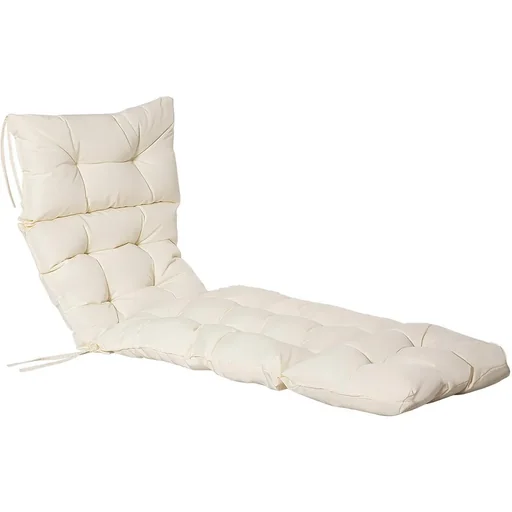 "Liegekissen Polyester Creme Weiß 200 x 60 x 13 cm image"