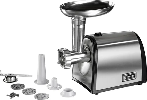 "Edelstahl Fleischwolf mit Spritzgebäckvorsatz 1200 Watt image"