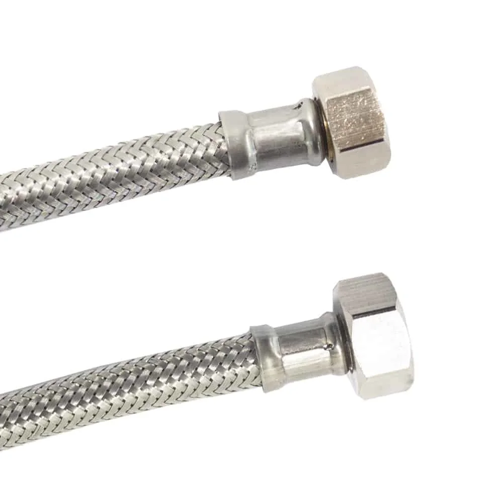 "Panzerschlauch, Edelstahl Panzerschlauch, Flexschlauch, DN8 3/8 x 1/2, 2000mm image"