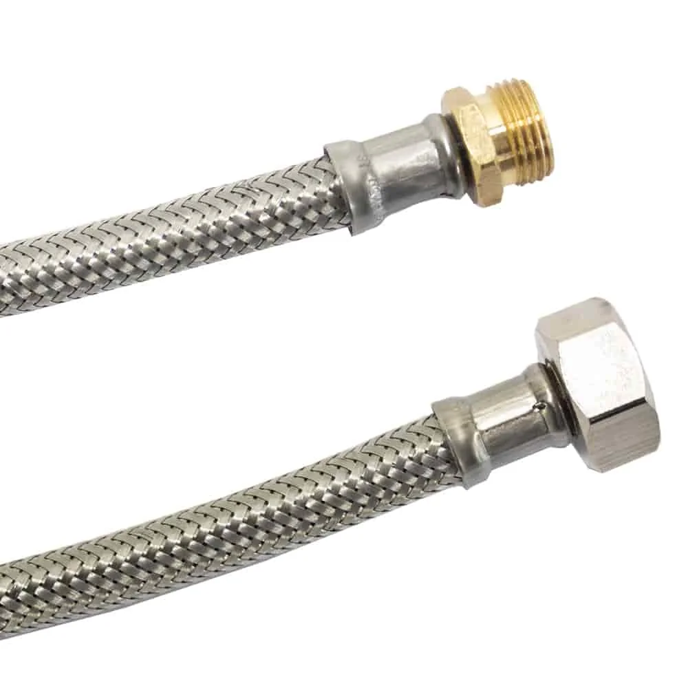 "Panzerschlauch, Edelstahl, flexibel, 1000mm, 3/8" AG x 1/2" ÜM, DVGW image"