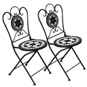 Mosaikstuhl ORIENTAL mit Metallgestell - zusammenklappbar 2 Stück