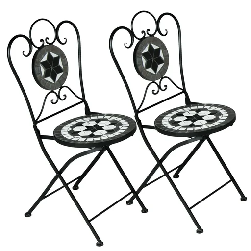 "Mosaikstuhl ORIENTAL mit Metallgestell - zusammenklappbar 2 Stück image"