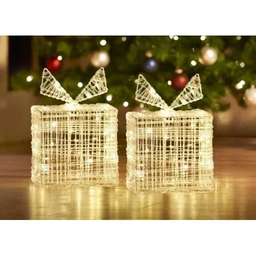 "2 beleuchtete Geschenkboxen 20 cm hoch - 40 LED image"
