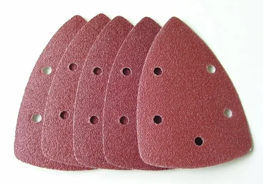 "Schleifdreiecke 140 x 140 x 8 mm, Korn 80, 5 Stück image"