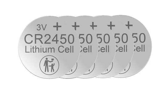 "Lithium Knopfzelle CR2450, 3 Volt - 5 Stück image"