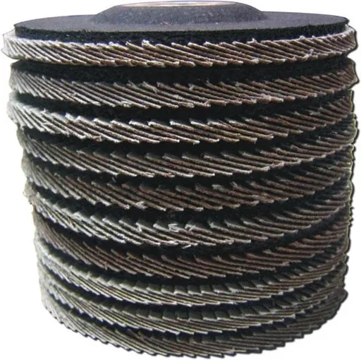 "Lamellen Schleifscheiben Durchm. 115 mm - 10 tlg. Set image"