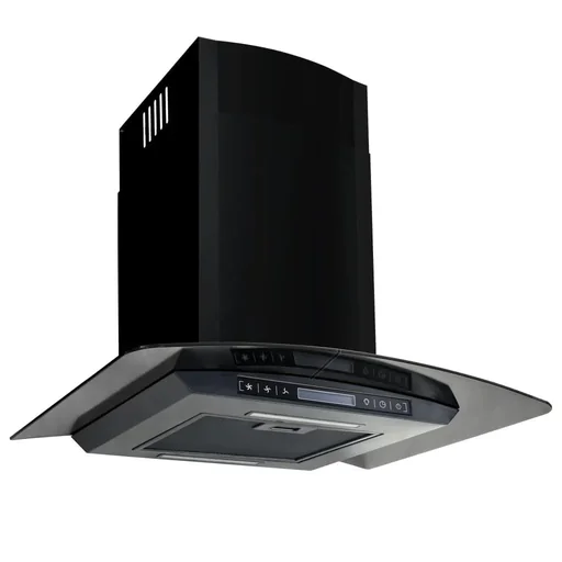 "Wandhaube 756 m³/h 60 cm Edelstahl schwarz image"