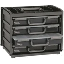 Raaco handliche Box mit 4 Fächern Box Silverline