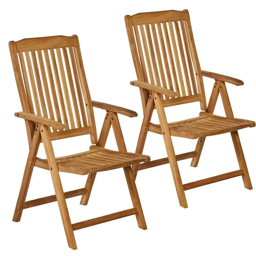 "Gartenstuhl - 2er Set -Teakholz - klappbar image"
