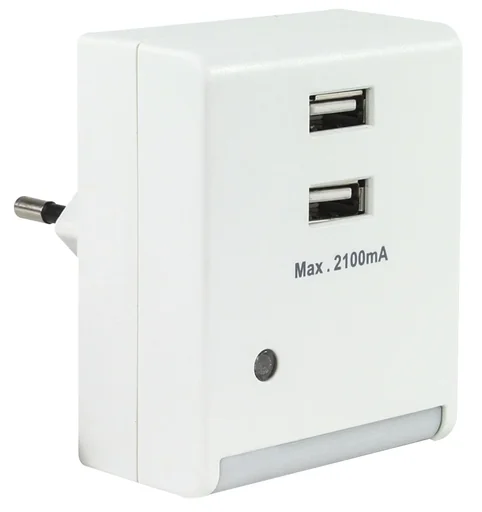 "LED Nachtlicht mit integriertem USB-Ladegerät image"