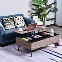 Couchtisch mit aufklappbarer Tischplatte