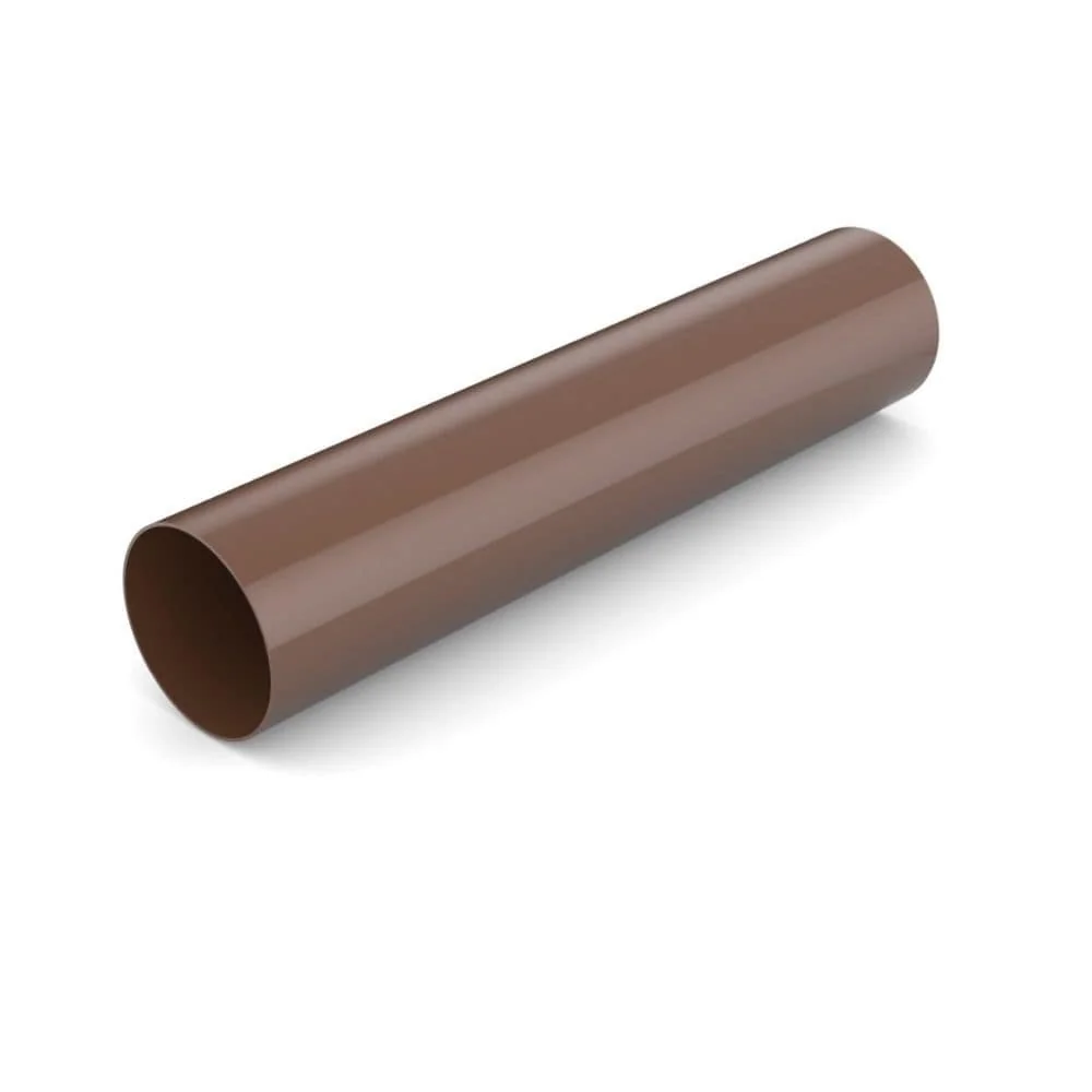 "Fallrohr 2m braun, Dachrinne Zubehör, System 90 image"