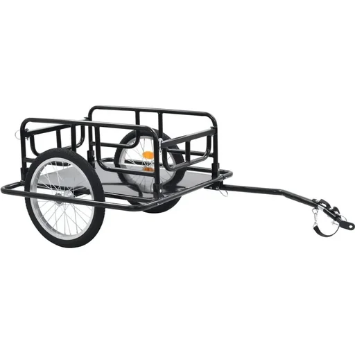 "Fahrradanhänger 130x73x48,5 cm Stahl schwarz image"