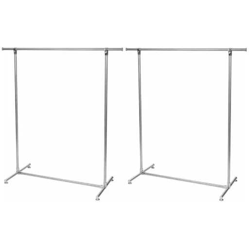 "2er-Set Metall-Kleiderständer MP61 - 75kg Tragfähigkeit - 120x50x120cm image"