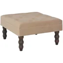 Hocker 60x60x36 cm Samt beige