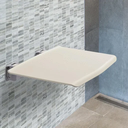 "Duschklappsitz mit Wand-Schemel weiß image"