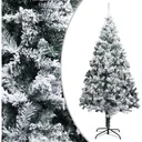 Weihnachtsbaum mit Schneeflocken 180 cm PVC grün