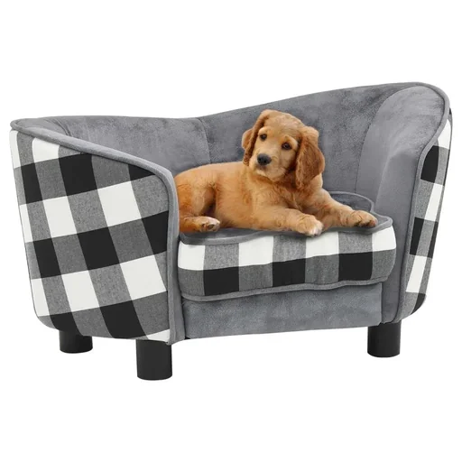 "Hundebank 68x38x38 cm Plüsch grau image"