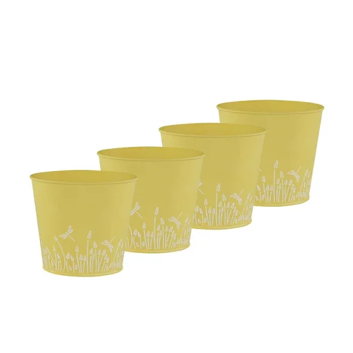 "Übertopf aus Metall in Grau 3er Set image"