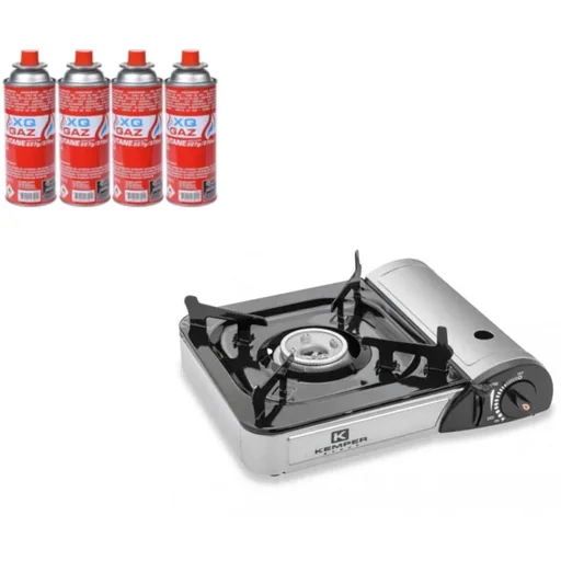"Tragbarer 1-Brenner Gas Xtra Smart Cooker - inklusive vier Gasflaschen image"