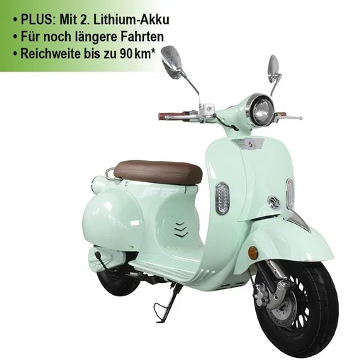 "Retro E-Roller "Sizilia" 45 km/h mit Doppelakku mint image"